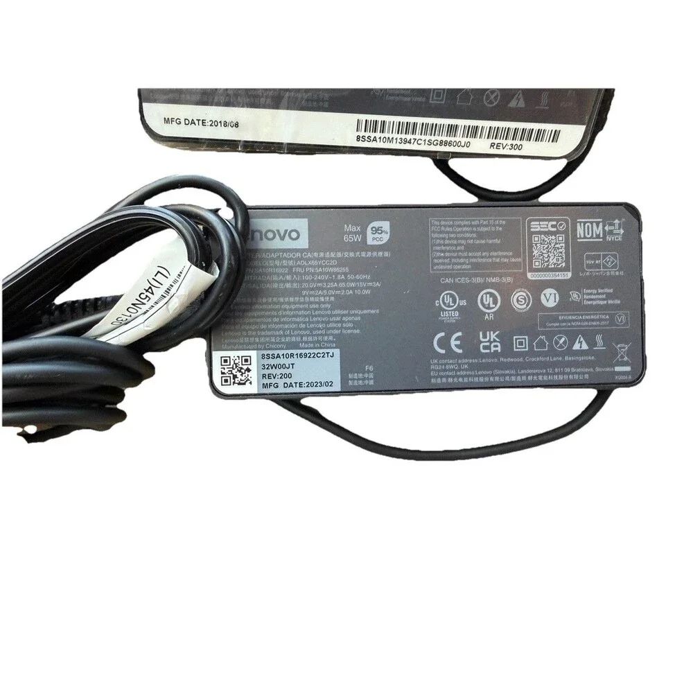 Lenovo ADLX65YCC2D ADLX65YCC2A 65W USB-C Laptop Charger OEM 2-Pack